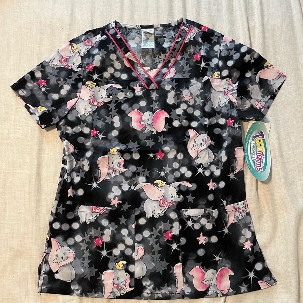 Dumbo Women’s Scrub Top Size XSMALL